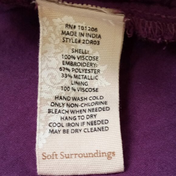 Soft Surroundings Idaira Hi/Low Embroidered Tunic M - Picture 6 of 6